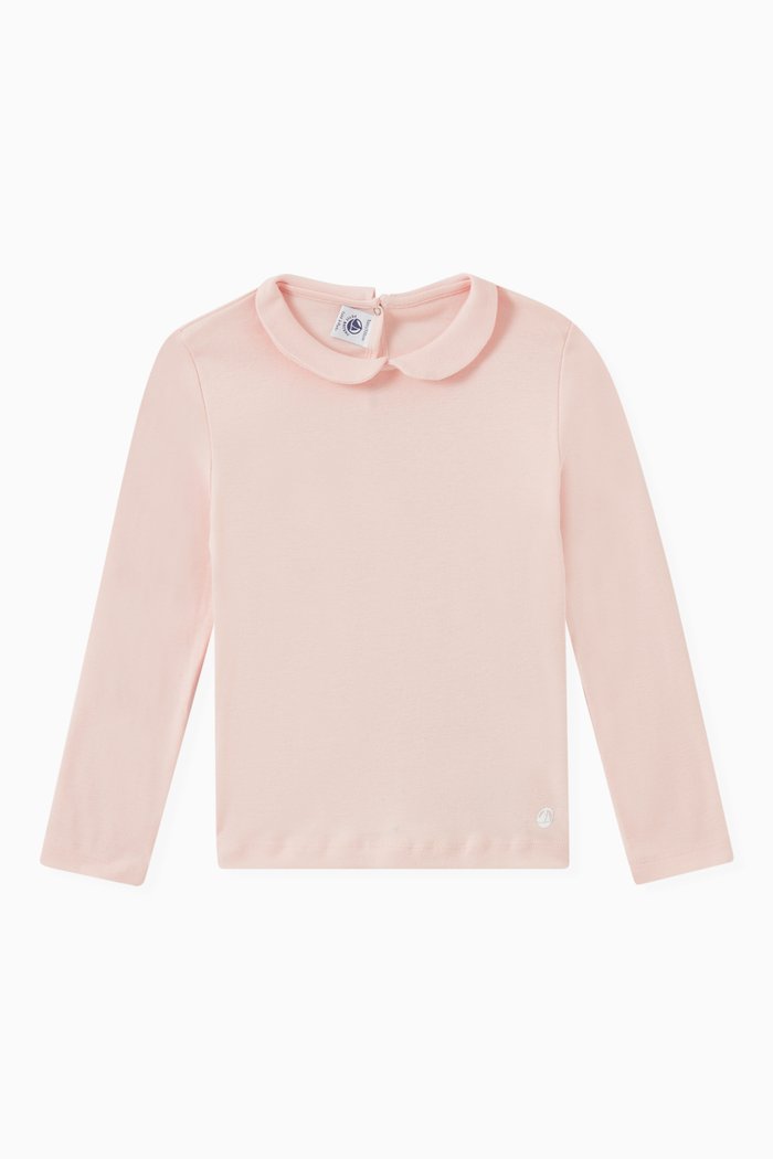 

Long Sleeved T-shirt in Cotton, Pink