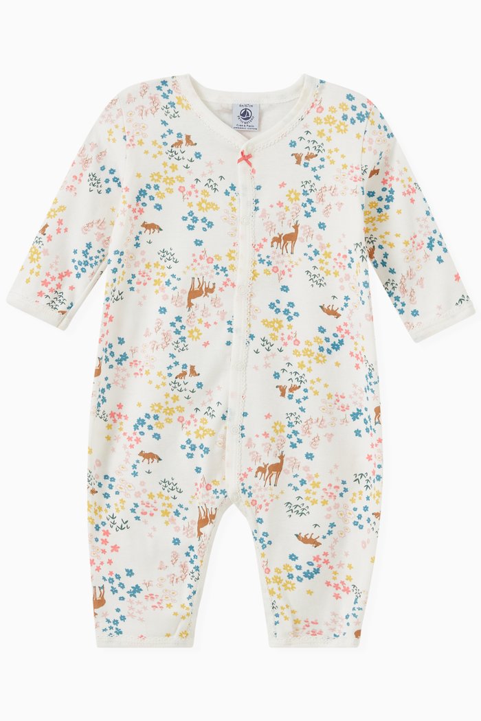 

Floral Sleepsuit in Organic Cotton, Multicolour