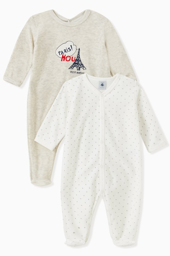 

Sleepsuit Set in Velour, Multicolour