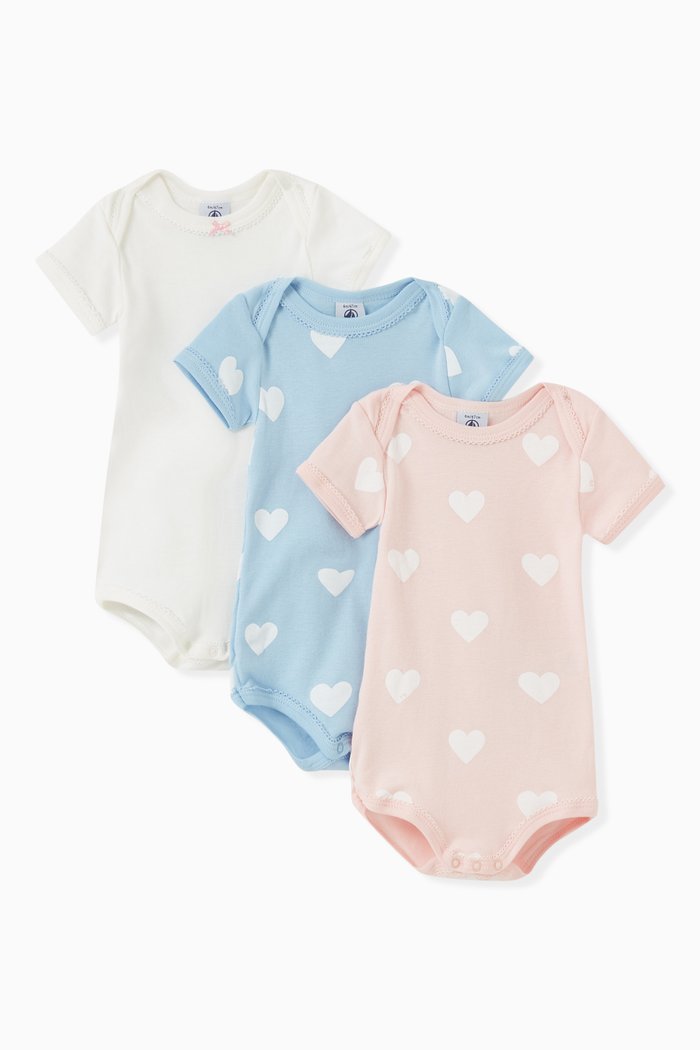 

Short Sleeved Bodysuit Set in Organic Cotton Rib Knit, Multicolour