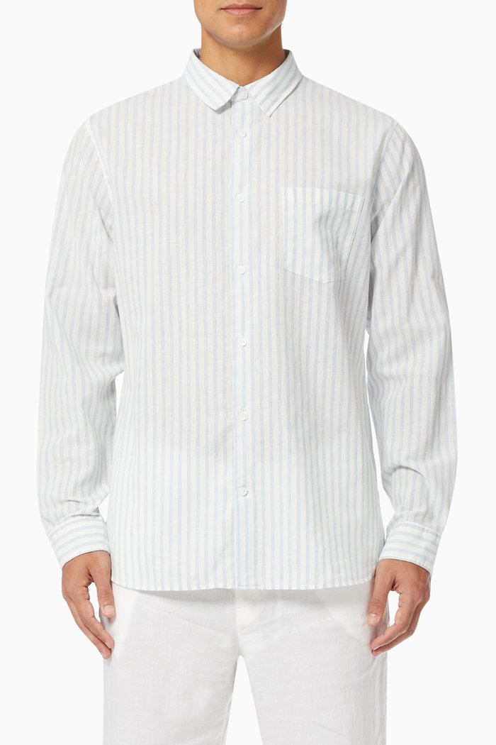 

Cabana Striped Shirt in Linen, Neutral