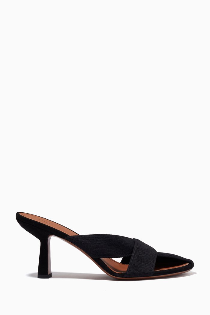 Ogma Mules in Knit, Black