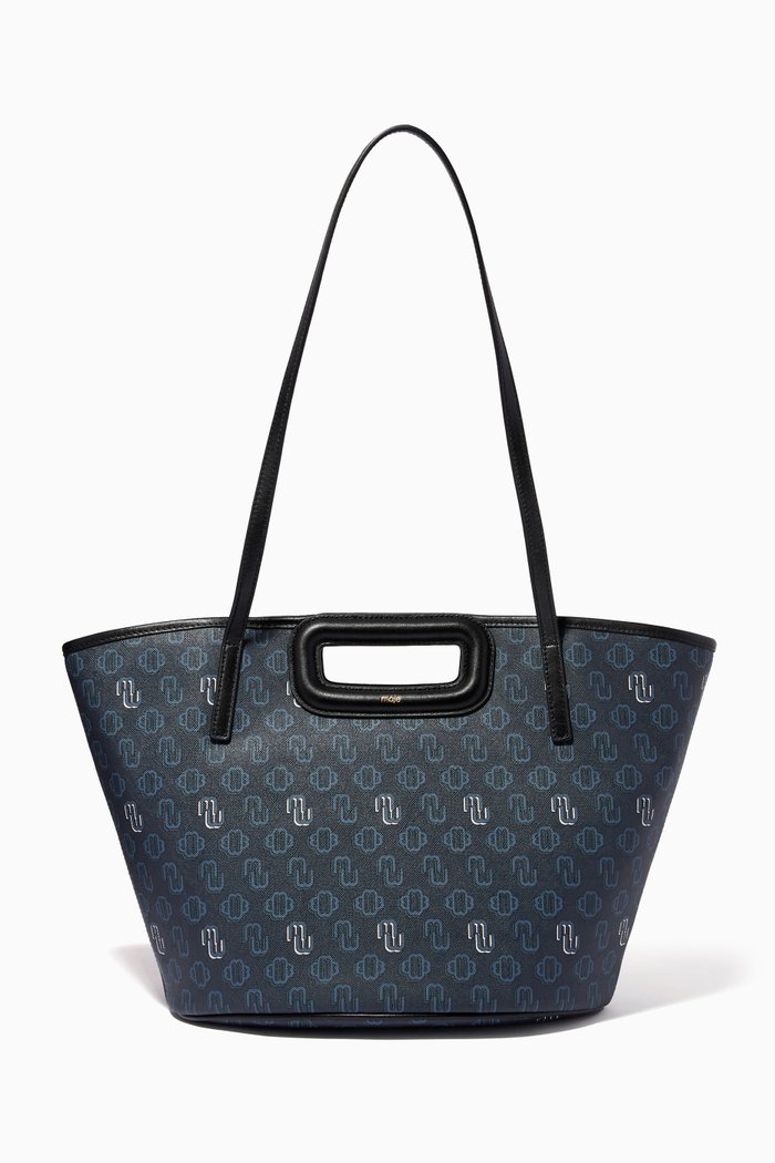 

Basket Print Clover M Tote Bag in Canvas, Grey