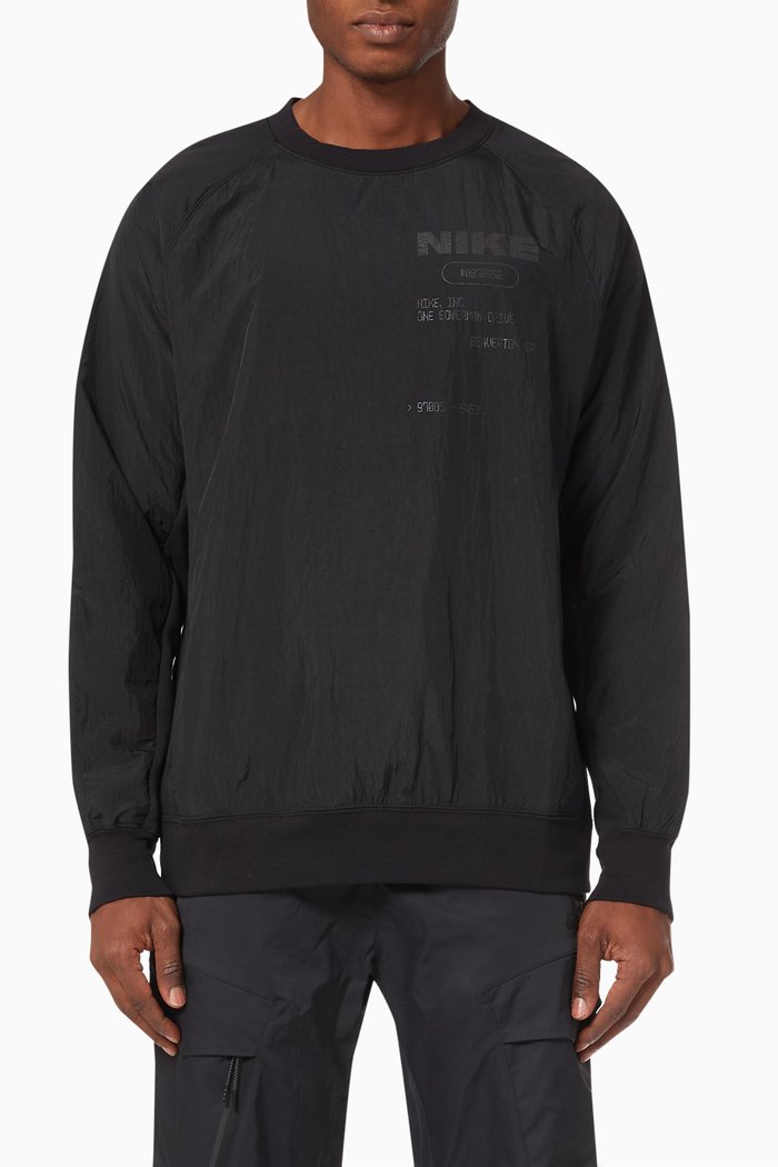 Sportswear City Made Sweatshirt in French Terry, Black