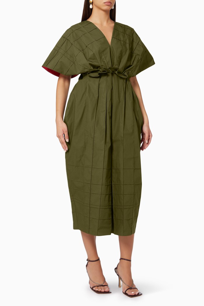 

Tulipa Dress in Cotton, Brown