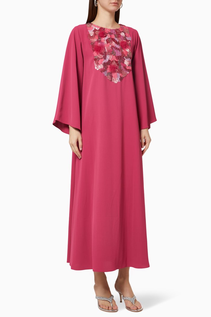 

Sequin Embellished Kaftan, Pink