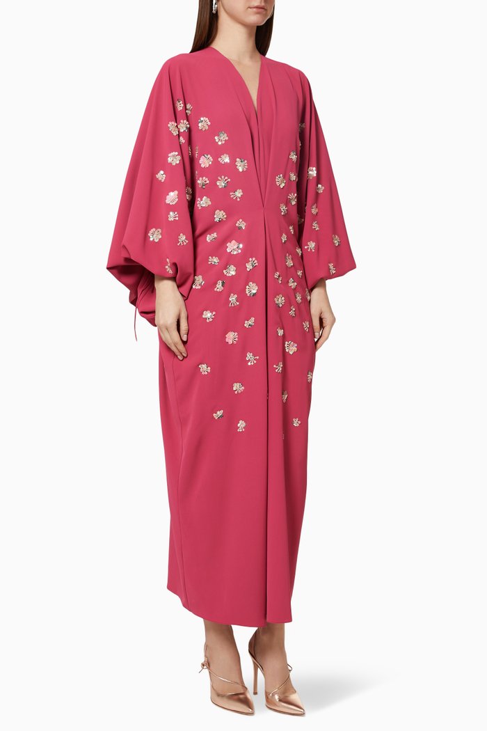 Sequin Embellished Kaftan, Pink