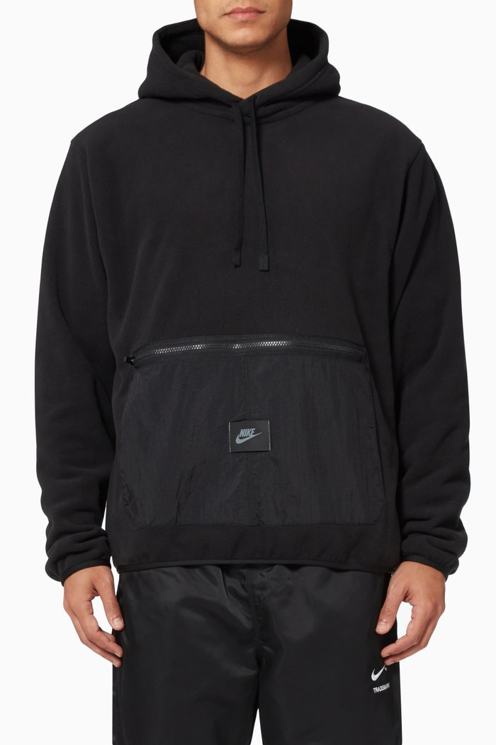 

Sportswear Thermal Hoodie in Technical Fleece, Black
