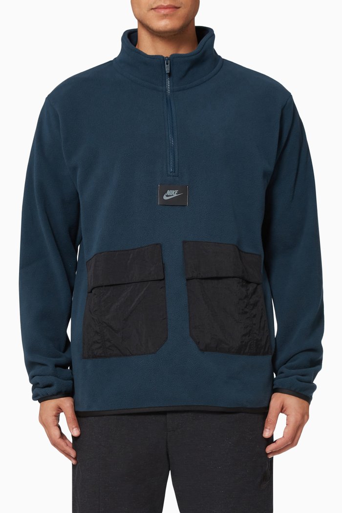 

Sportswear Thermal Sweatshirt in Technical Fleece, Blue