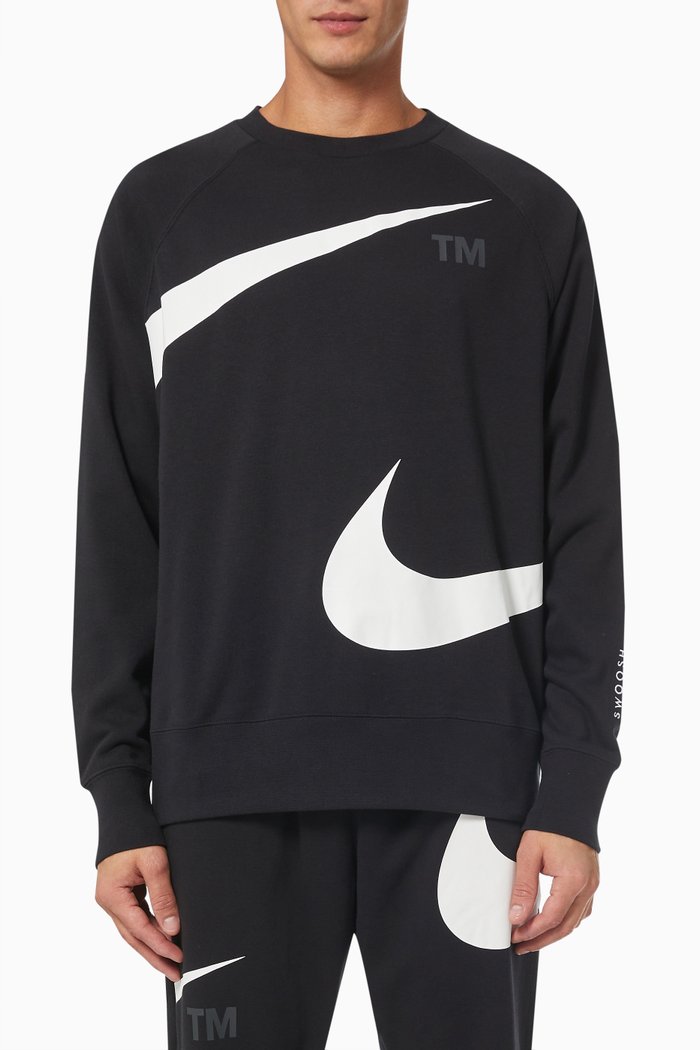 

Sportswear Swoosh Sweatshirt in Cotton-blend Fleece, Black