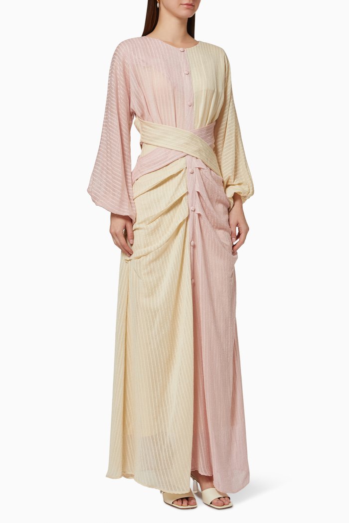 

Two Tone Draped Dress, Multicolour
