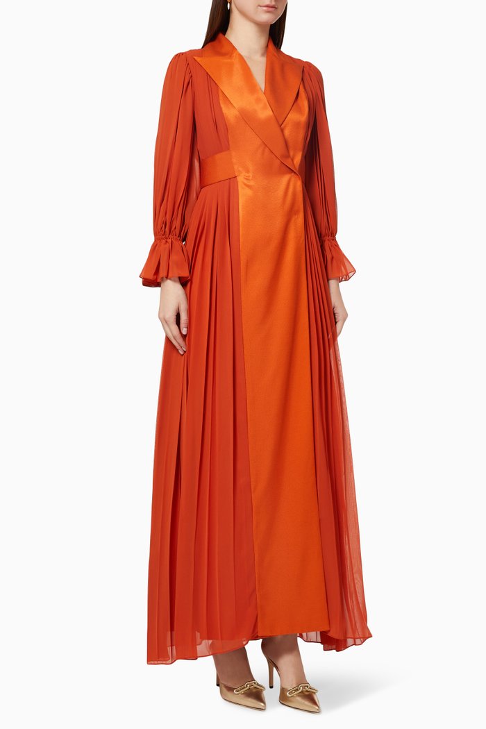 Wrap Coat Style Dress, Red