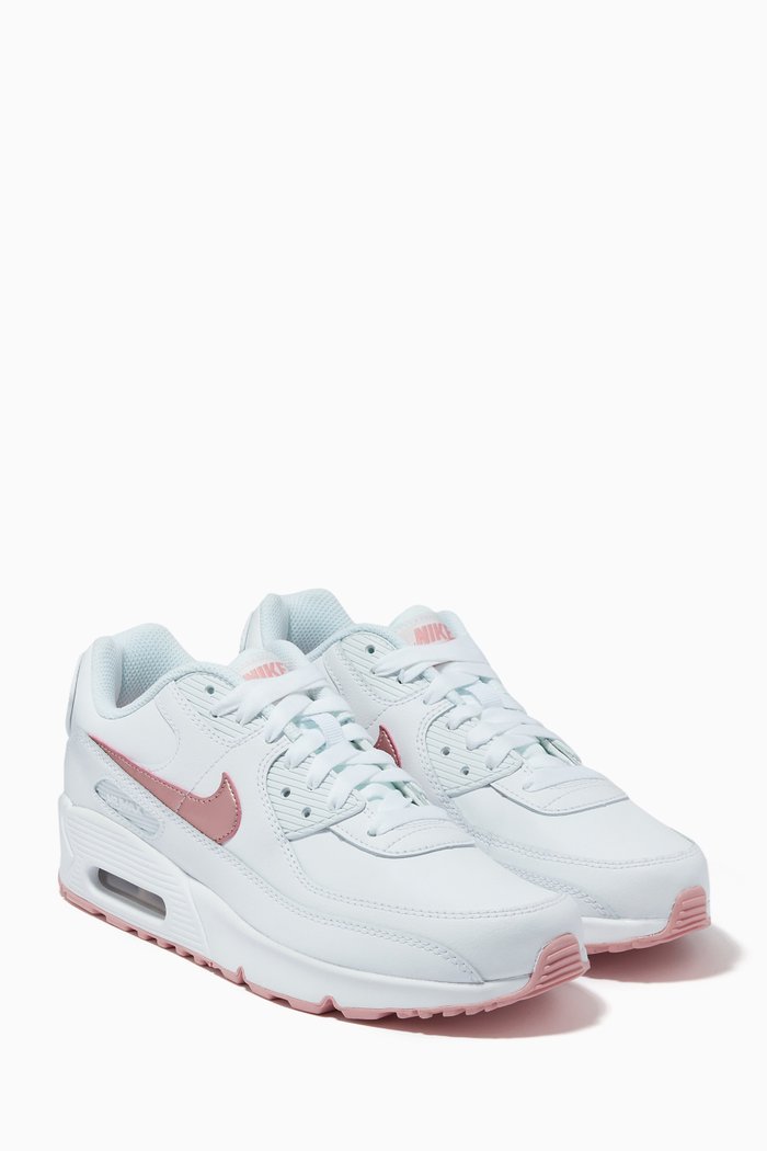 

Air Max 90 Sneakers in Leather, White