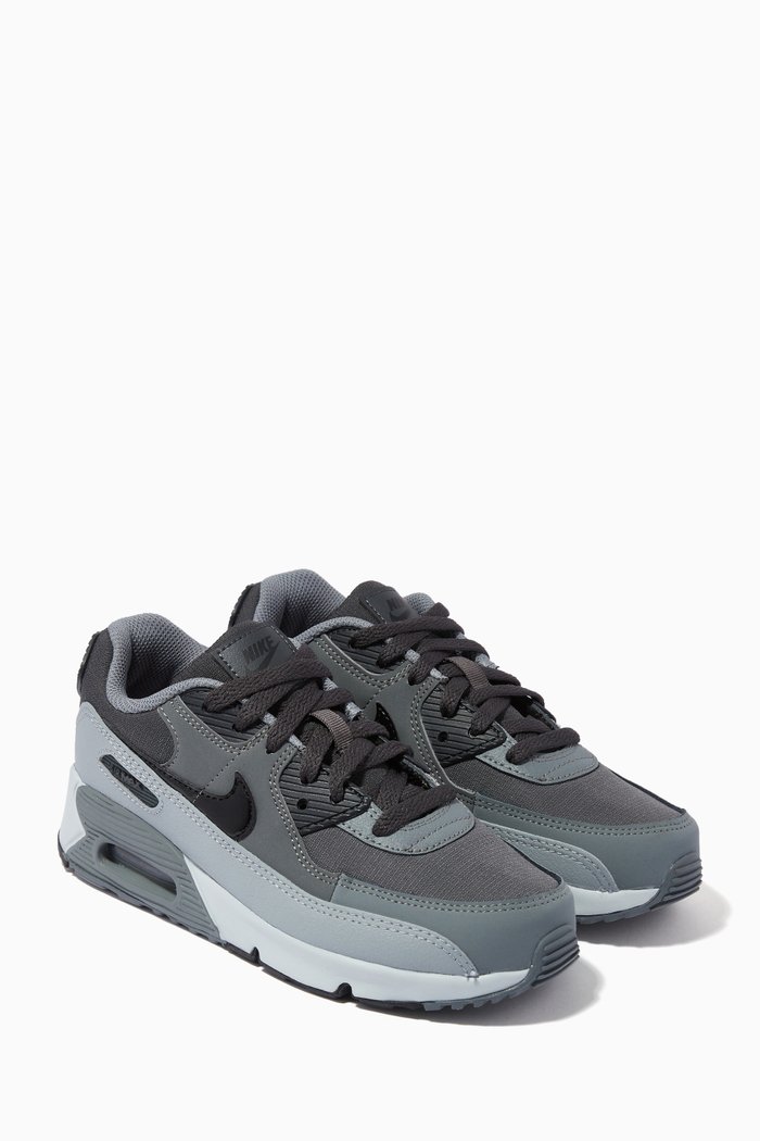 Air Max 90 Sneakers in Leather, Grey