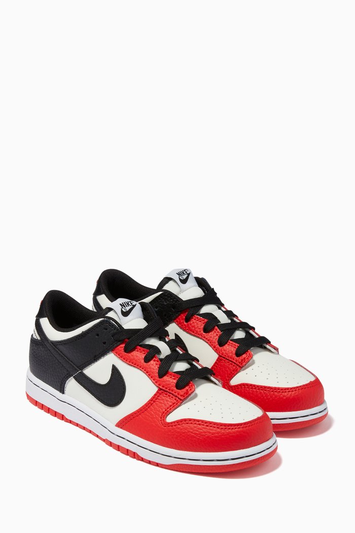

Dunk Low Sneakers in Leather, Multicolour