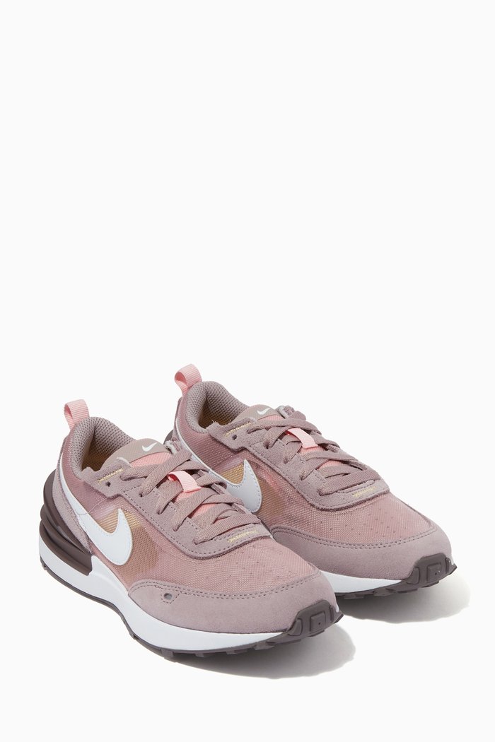 

Waffle One Sneakers in Mesh & Suede, Pink