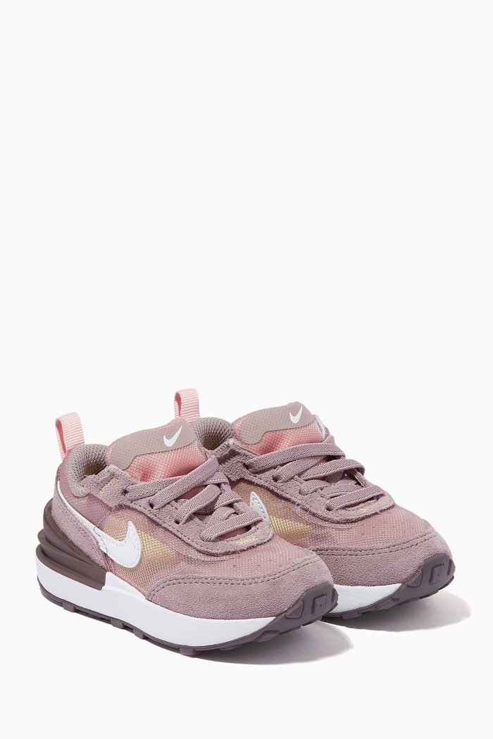 

Waffle One Sneakers in Mesh & Suede, Pink