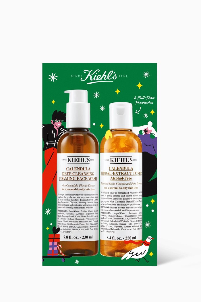

Kiehls Calendula Cleanser & Toner Duo Holiday 2021 Set, Multicolour