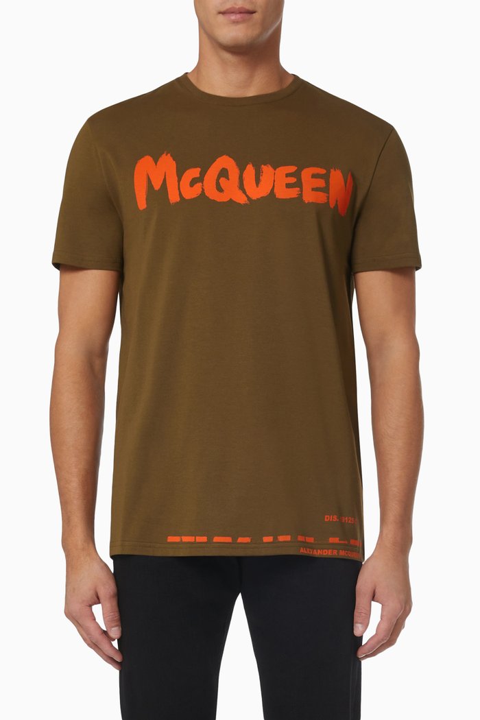 

McQueen Graffiti T-shirt in Organic Light Jersey, Multicolour