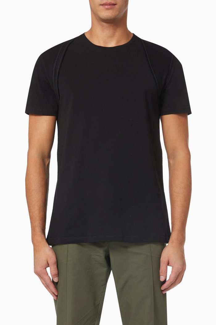 

Harness T-shirt in Cotton Jersey, Black