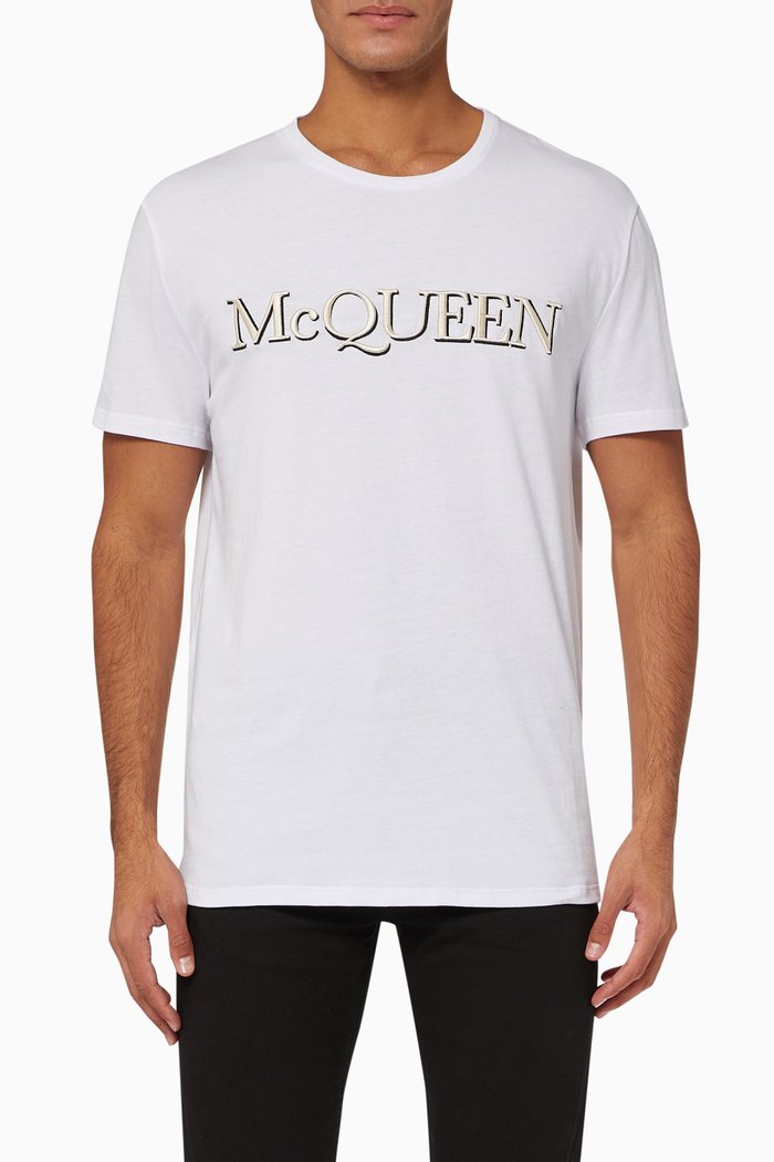 Logo Embroidered T-shirt in Cotton, Multicolour