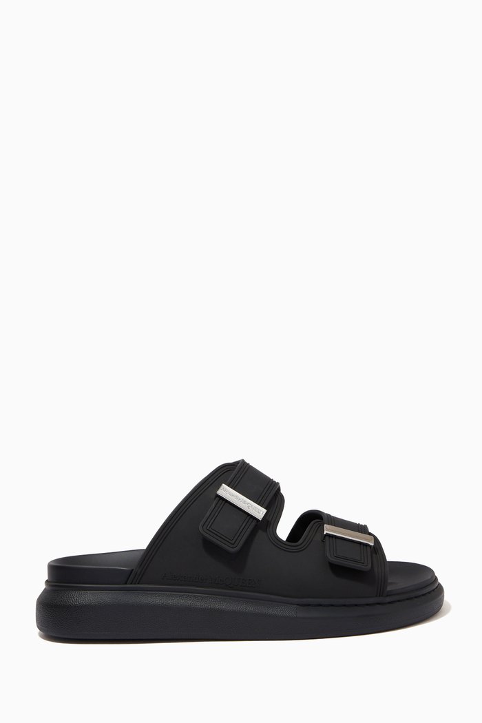 

Hybrid Sandals in Rubber, Black