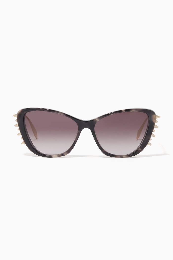 

Punk Stud Cat-eye Sunglasses, Gold
