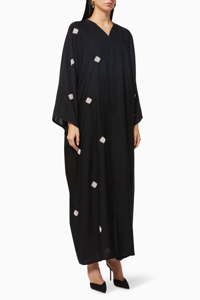 

Beaded Embellished Abaya, Black