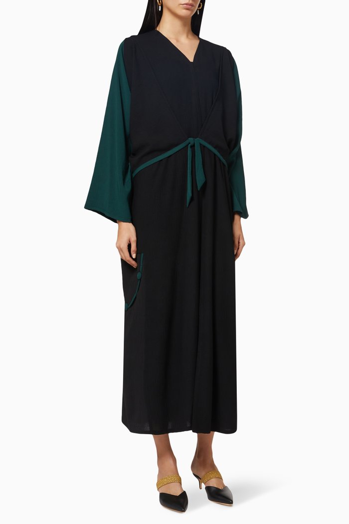 

Tie Up Abaya, Black