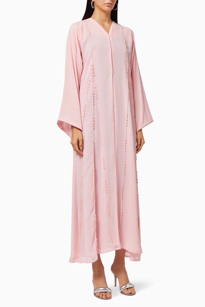 

Embroidered Abaya, Pink