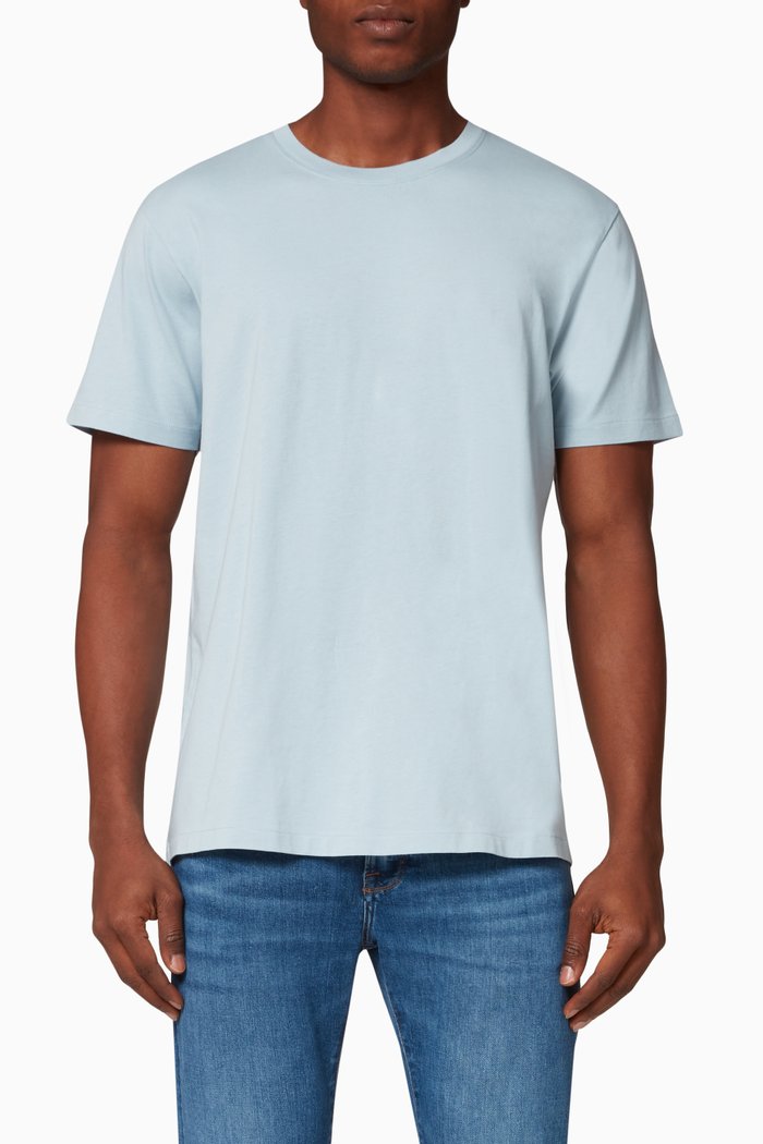 

FRAME Logo T-shirt in Cotton, Blue