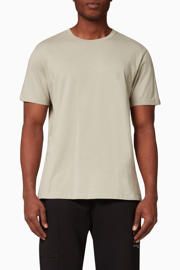 

FRAME Logo T-shirt in Cotton, Green