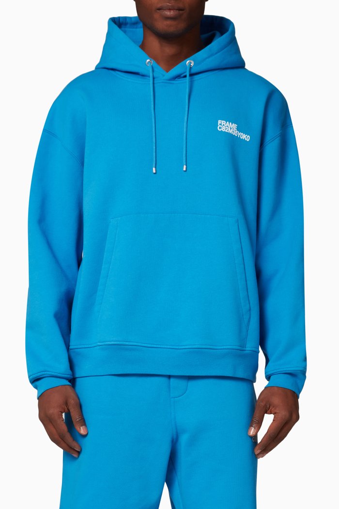 

Oversized Hoodie Sweatshirt in Fleece Terry, Blue