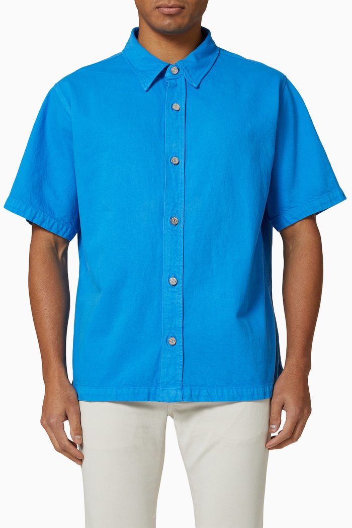 

Denim Shirt in Cotton, Blue