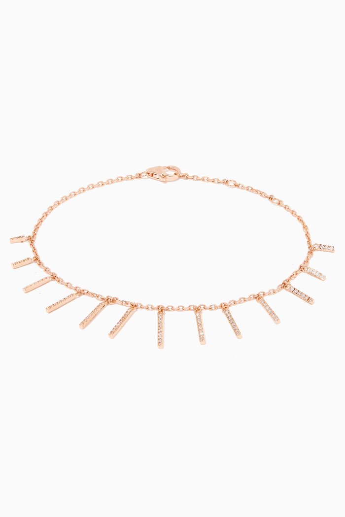 

Diamond Bar Bracelet in 18kt Rose Gold