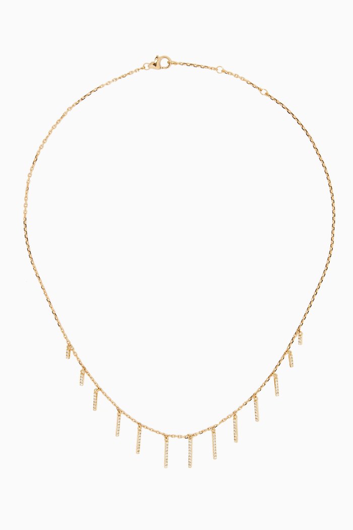 

Diamond Bar Necklace in 18kt Yellow Gold