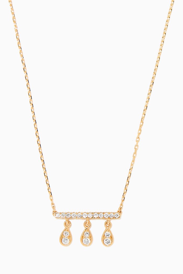 

Mini Diamond Drop Bar Necklace in 18kt Yellow Gold