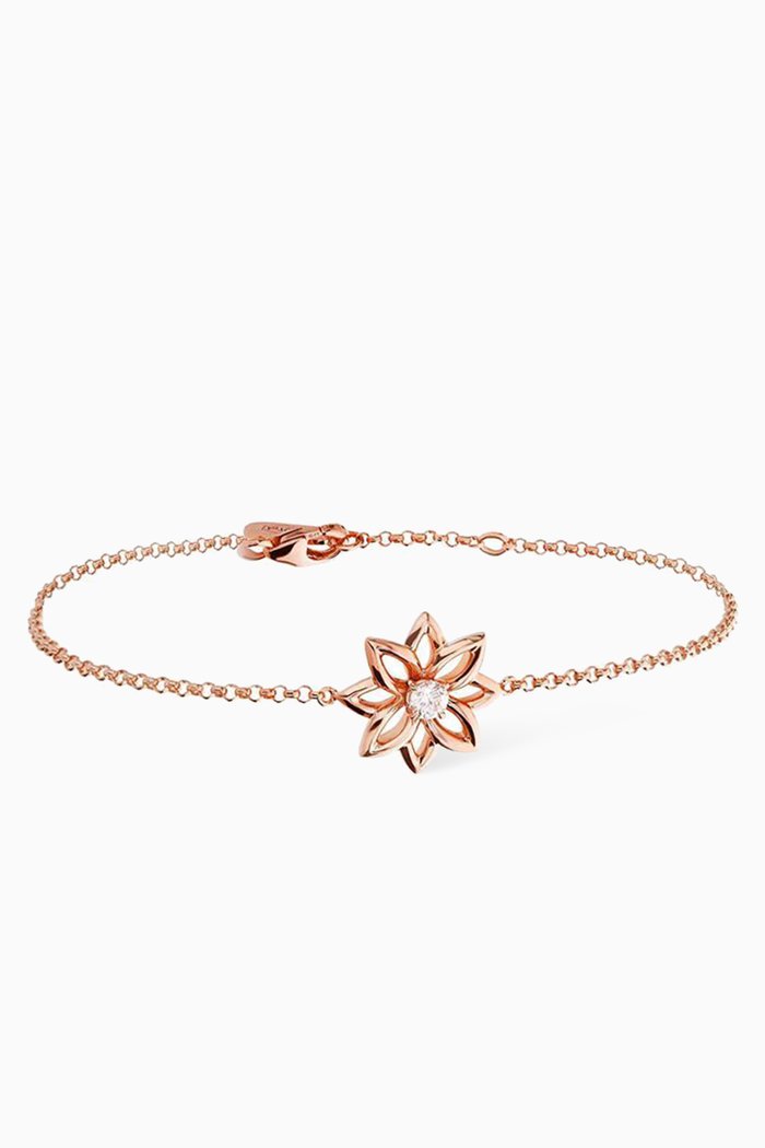 

Lotus Diamond Bracelet in 18kt Rose Gold