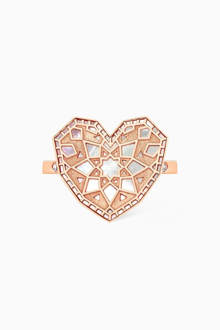 Qalb Turath Large Ring in 18kt Rose Gold