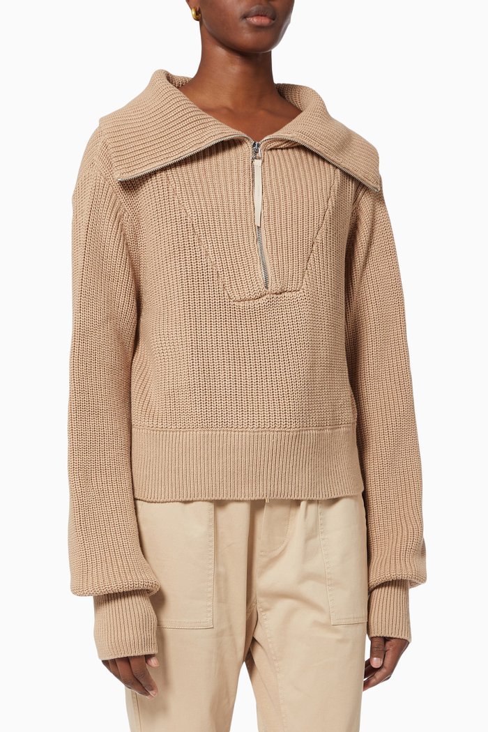 

Mentone Pullover in Rib Knit, Brown