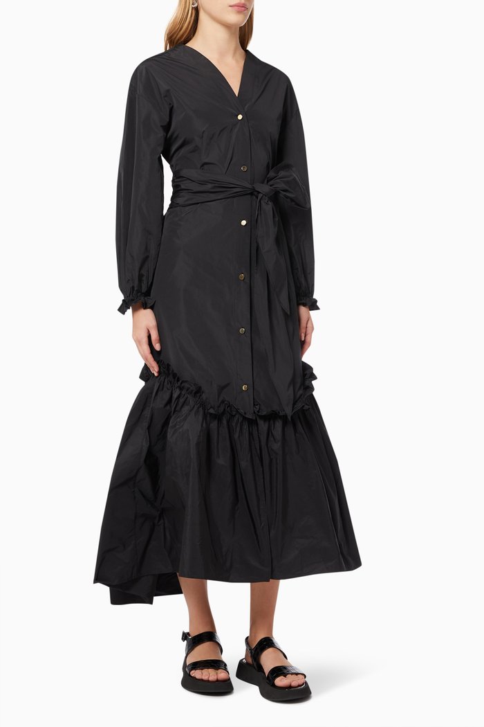 Hilde Dress in Recycled Polyester, Black