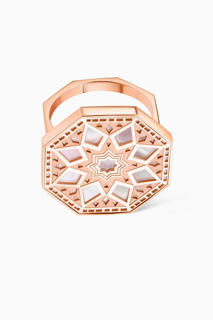 

Classic Turath Large Ring in 18kt Rose Gold