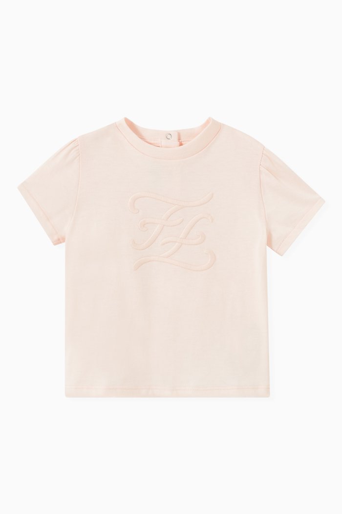 

FF Karligraphy Logo T-shirt in Cotton Jersey, Orange