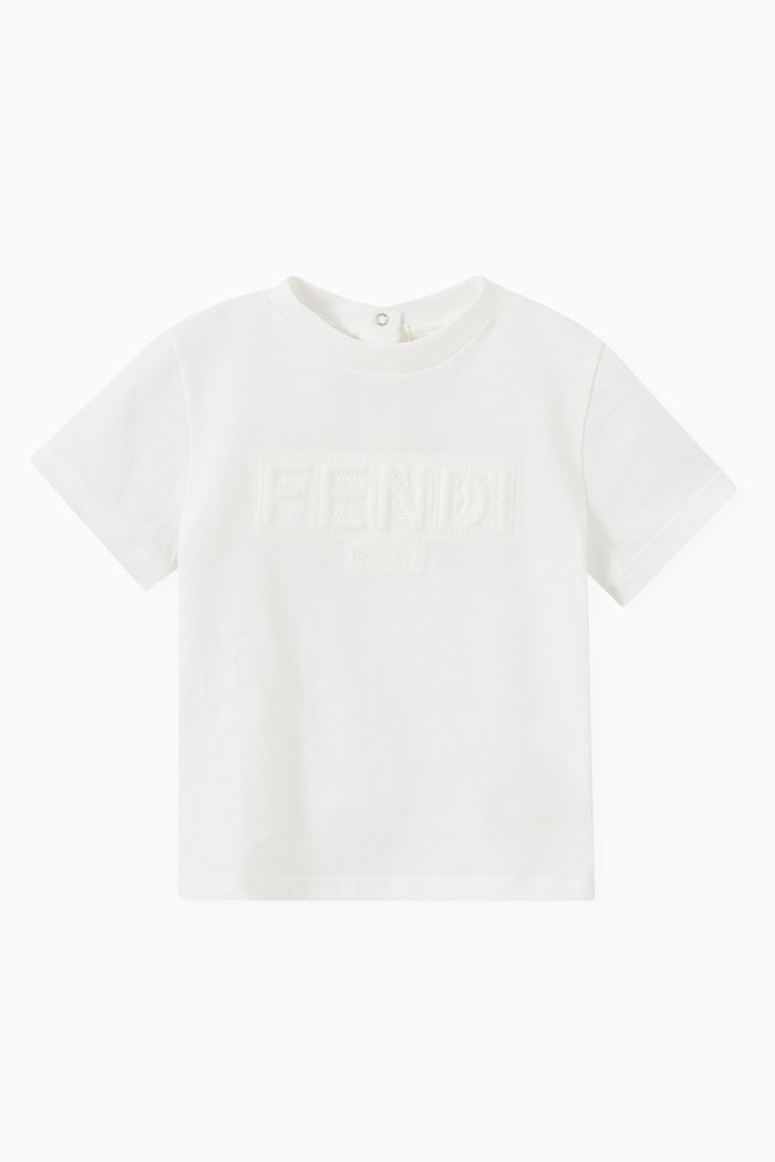 

Embossed Logo T-shirt in Cotton Jersey, White