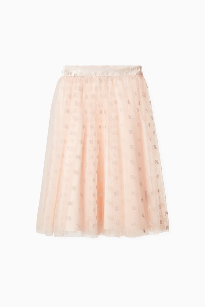 

FF Karligraphy Skirt in Tulle, Orange