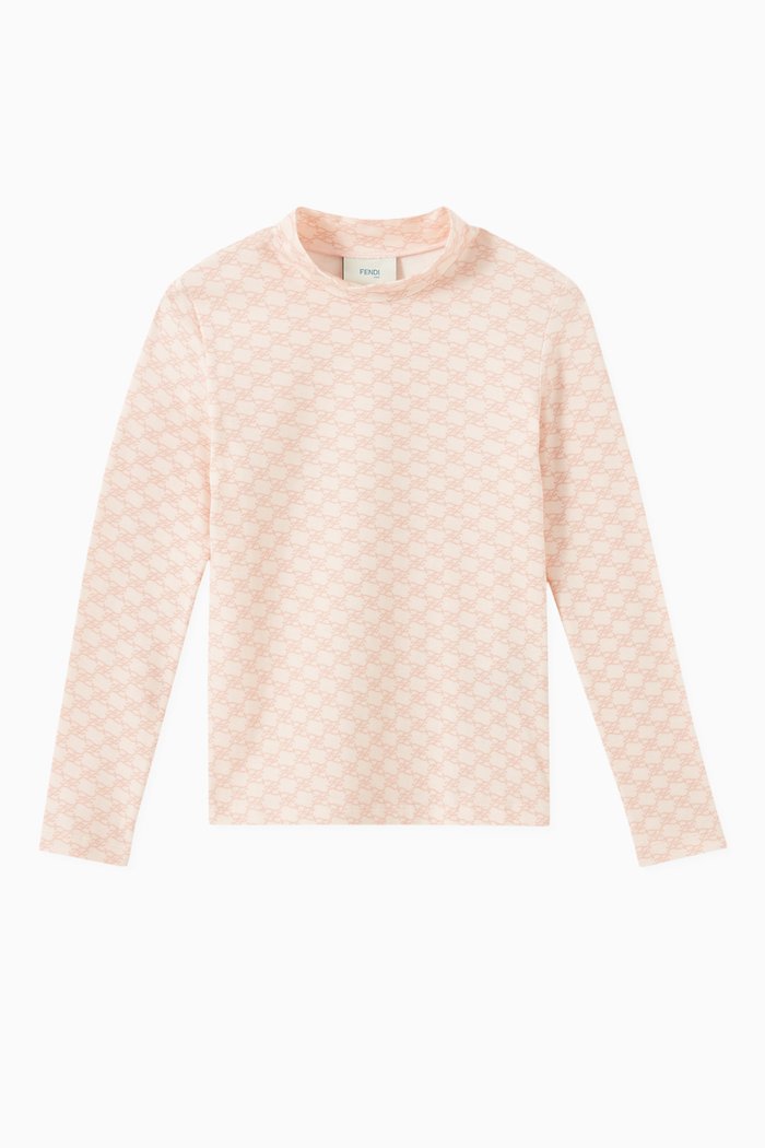 

FF Karligraphy Top in Cotton Jersey, Orange
