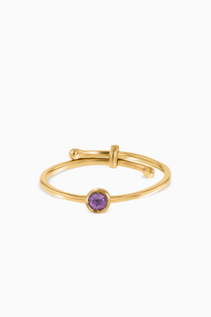 

Ara Amethyst February Birthstone Ring in 18kt Yellow Gold
