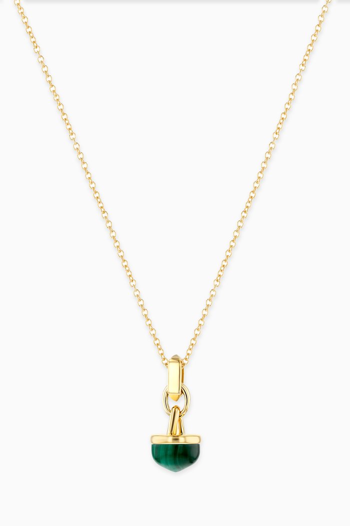 

Dome Noble Malachite Necklace in 18kt Yellow Gold