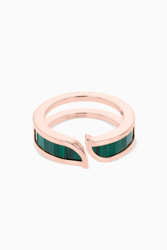 

Alif Mosaic Malachite Ring in 18kt Rose Gold