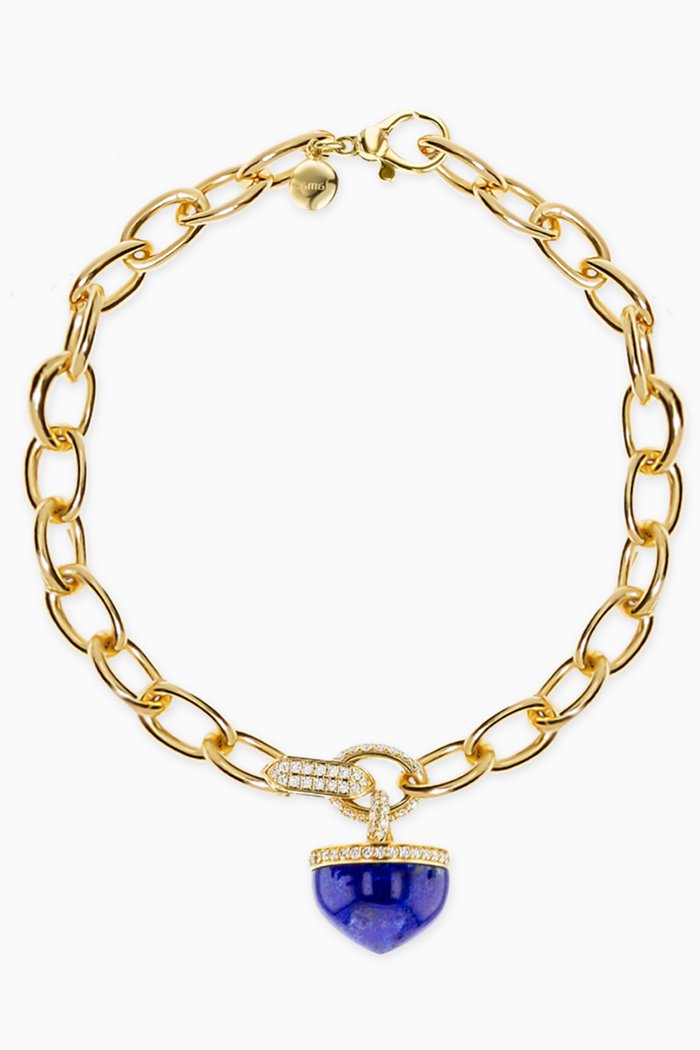 

Dome Majesty Lapis Lazuli & Diamond Bracelet in 18kt Yellow Gold